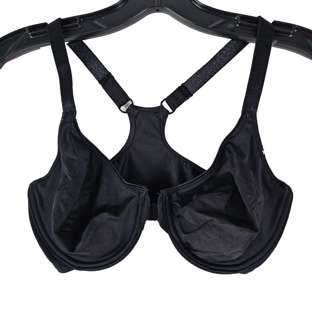 Cabernet Black Underwire Front Close Bra Size 32D Minimalist Basic
